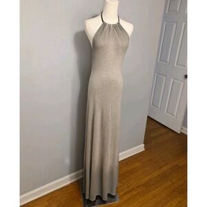Ralph Lauren Purple Label Melange Interlock Halter Evening Dress Size S $2990